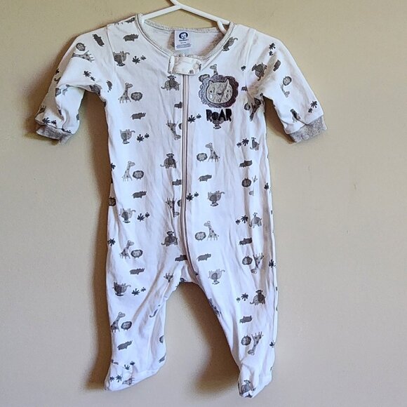 Gerber Lion Footed Pajamas Size 0-3 Months - Picture 2 of 5